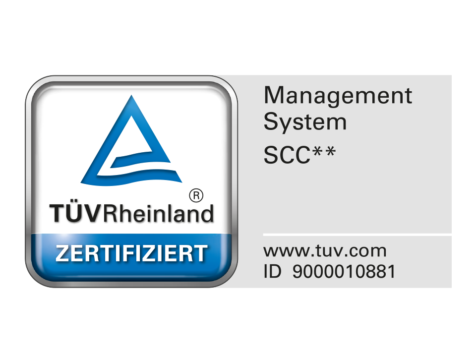 Zertifikat Rheinland Management System SCC