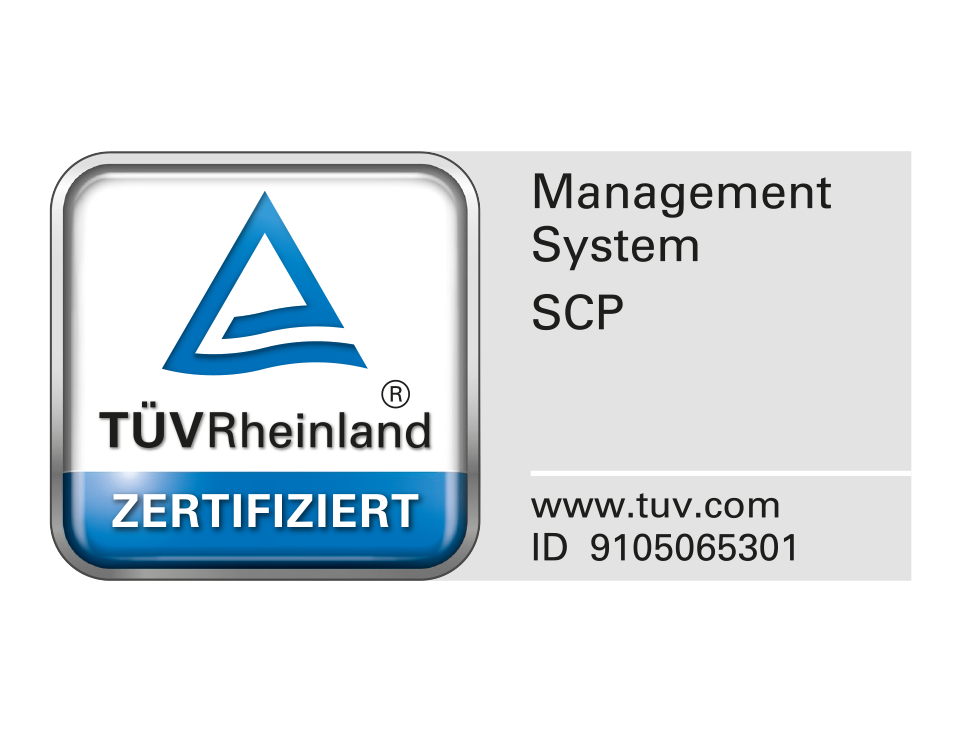 Zertifikat Rheinland Management System SCP